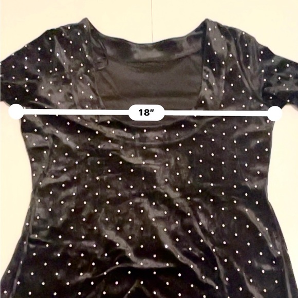 H&M Studded Rhinestone Long Sleeves Short Bodycon Dress Size M - Picture 8 of 13